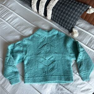 BA&SH Women Alpaca Wool Aqua Turquoise Sweater Size 1 US Small